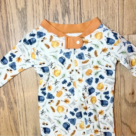 Burt’s Bees Baby One Piece Footed Snug Fit Footed Sleeper Pajamas Size 18 Months - Picture 2 of 8